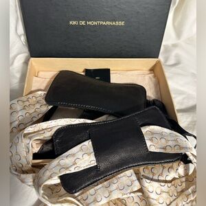 Vintage Kiki De Montparnasse Tie Cuffs Silk/Leather